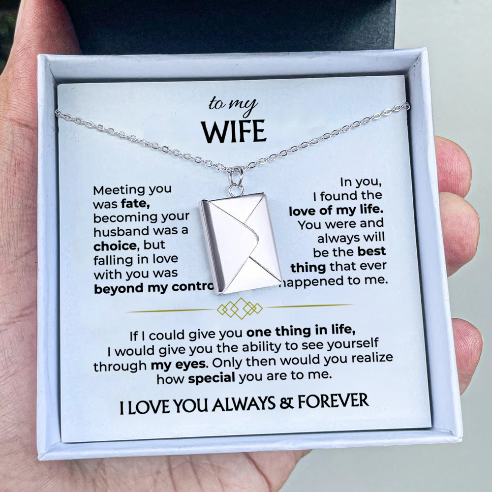 To My Wife - Love Letter Necklace