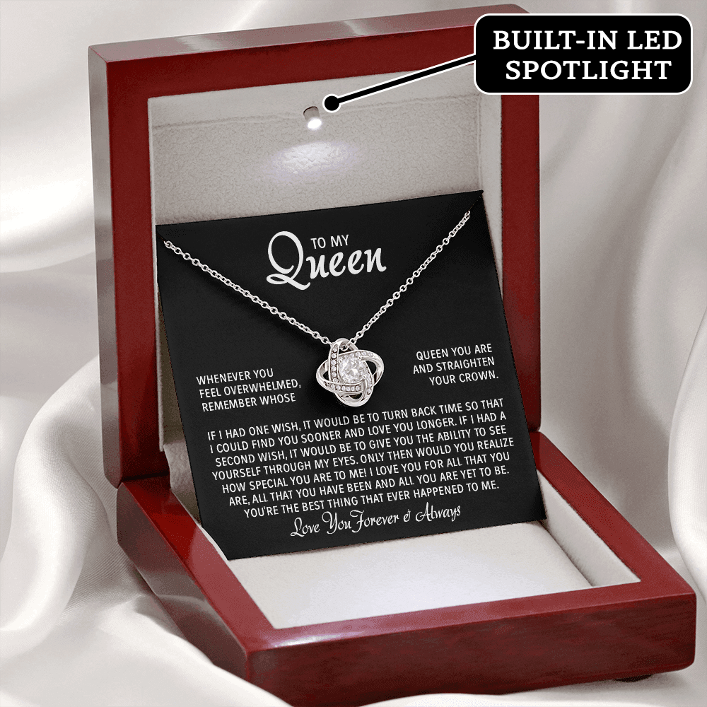 To My Queen – Love Knot Necklace Gift Set