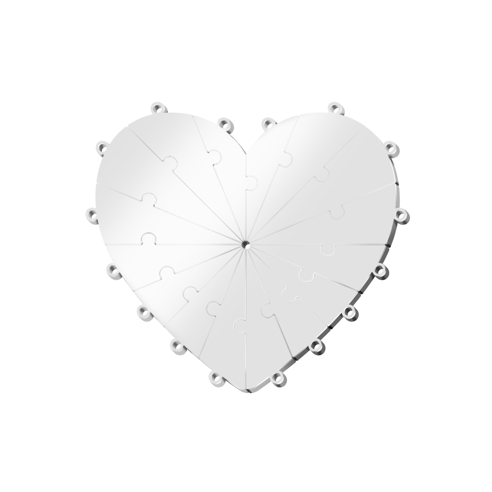 Family/Sibling/BFF Gift Personalized Heart Puzzle Pieces Necklace or Bracelet