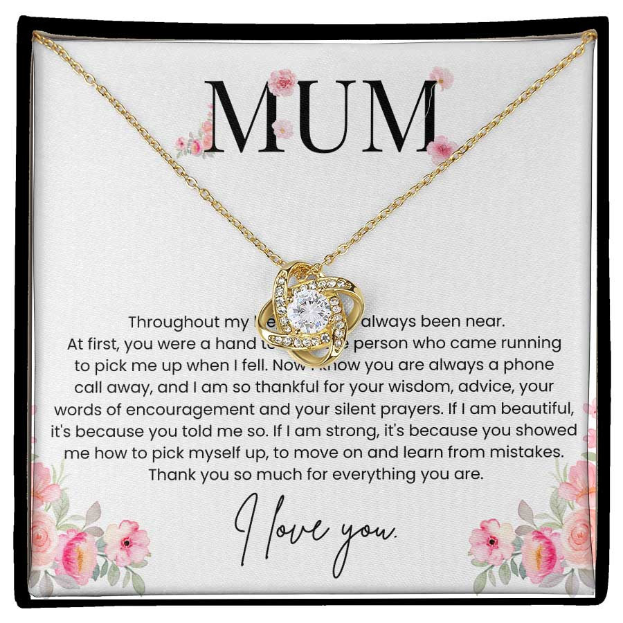 Mum Thank You So Much For Everything Your Are - Love Knot Necklace