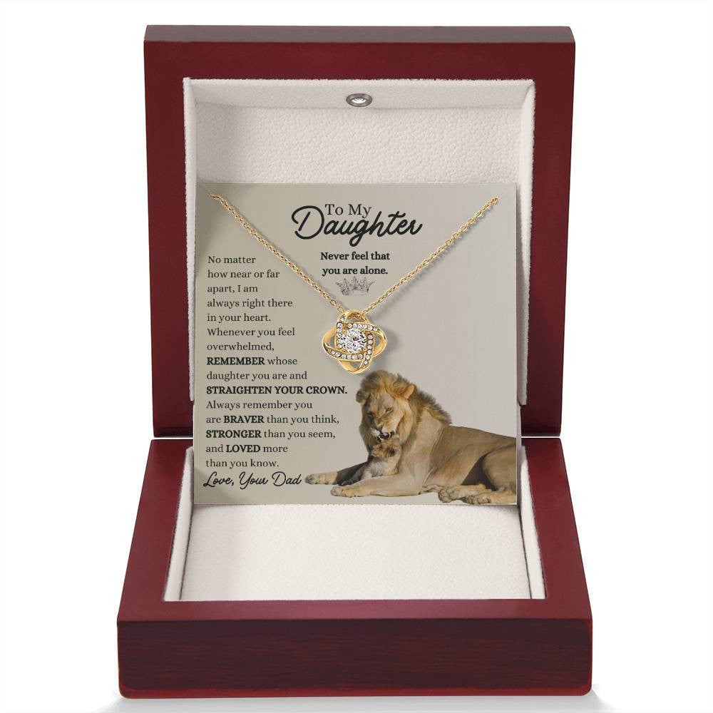 To My Daughter – Always Remember You Are Loved, Inspirational Necklace from Dad