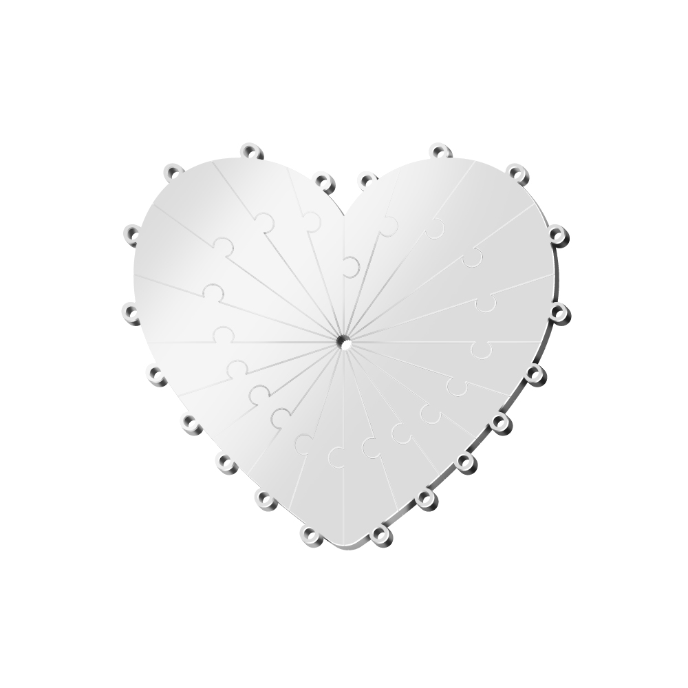 Family/Sibling/BFF Gift Personalized Heart Puzzle Pieces Necklace or Bracelet