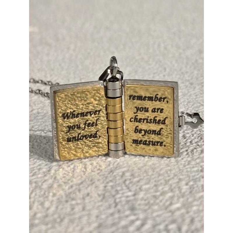 Daughter and Girl Book Necklace - A Treasured Gift for Daughters, Granddaughters, and Nieces. Ideal for Birthdays, Graduations, and Christmas. A Gift that Expresses Love.