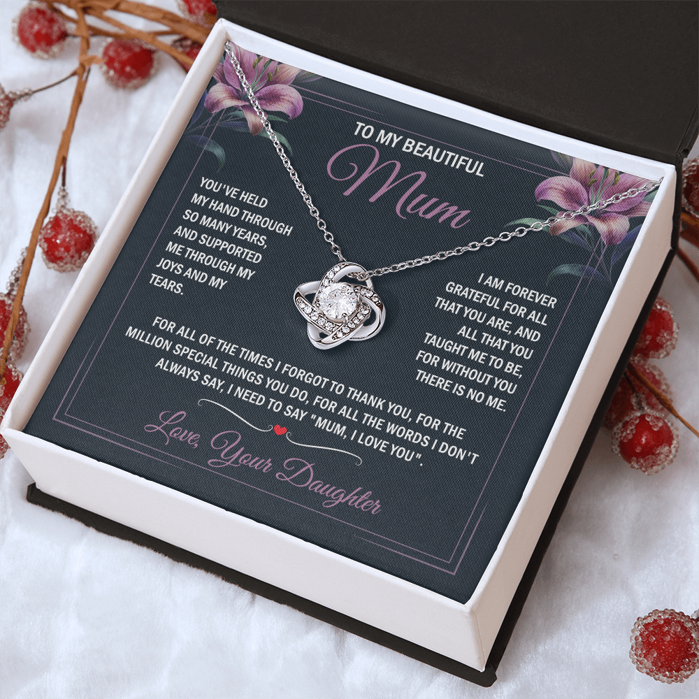 To My Beautiful Mum - Joy & Tears - Knot Necklace