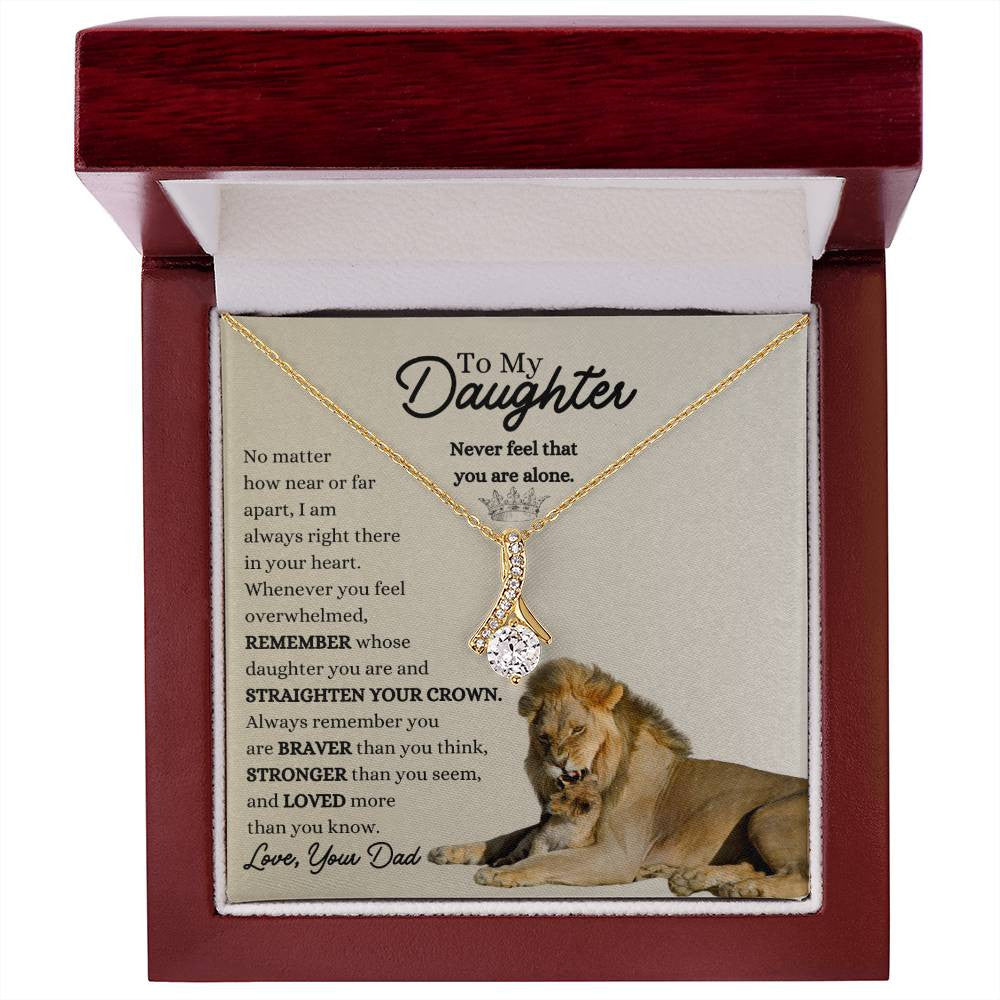 To My Daughter – Always Remember You Are Loved, Inspirational Necklace from Dad