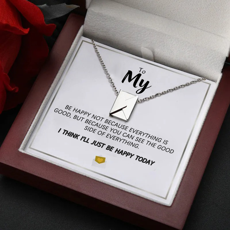 "I Think I'll Just Be Happy Today" Necklace Gift Set