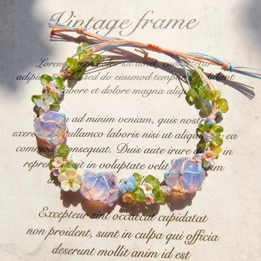 💖Natural Crystal Braided Hand Rope - Handmade Gift for Her