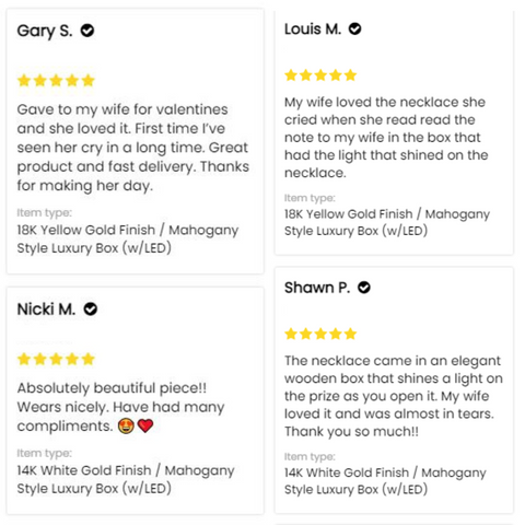 artic angel customer reviews of to my wife from husband necklace