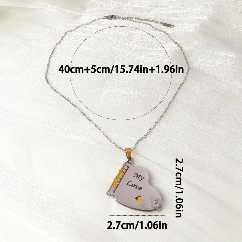 My Love Heart Book Necklace - Meaningful Gift