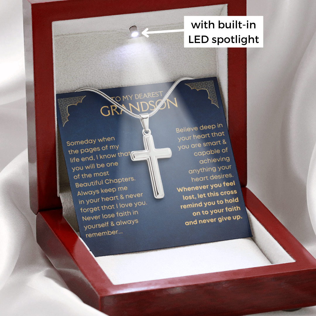 To My Grandson - Cross Necklace (GS71)