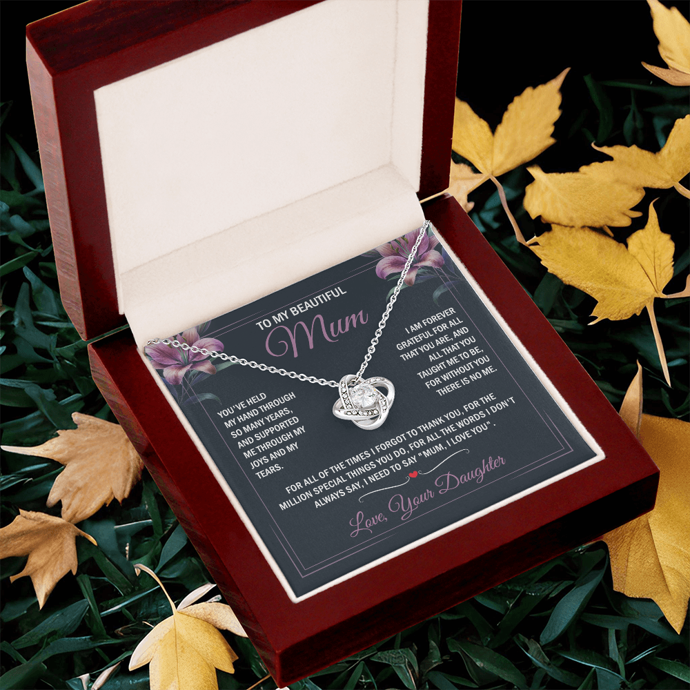 To My Beautiful Mum - Joy & Tears - Knot Necklace