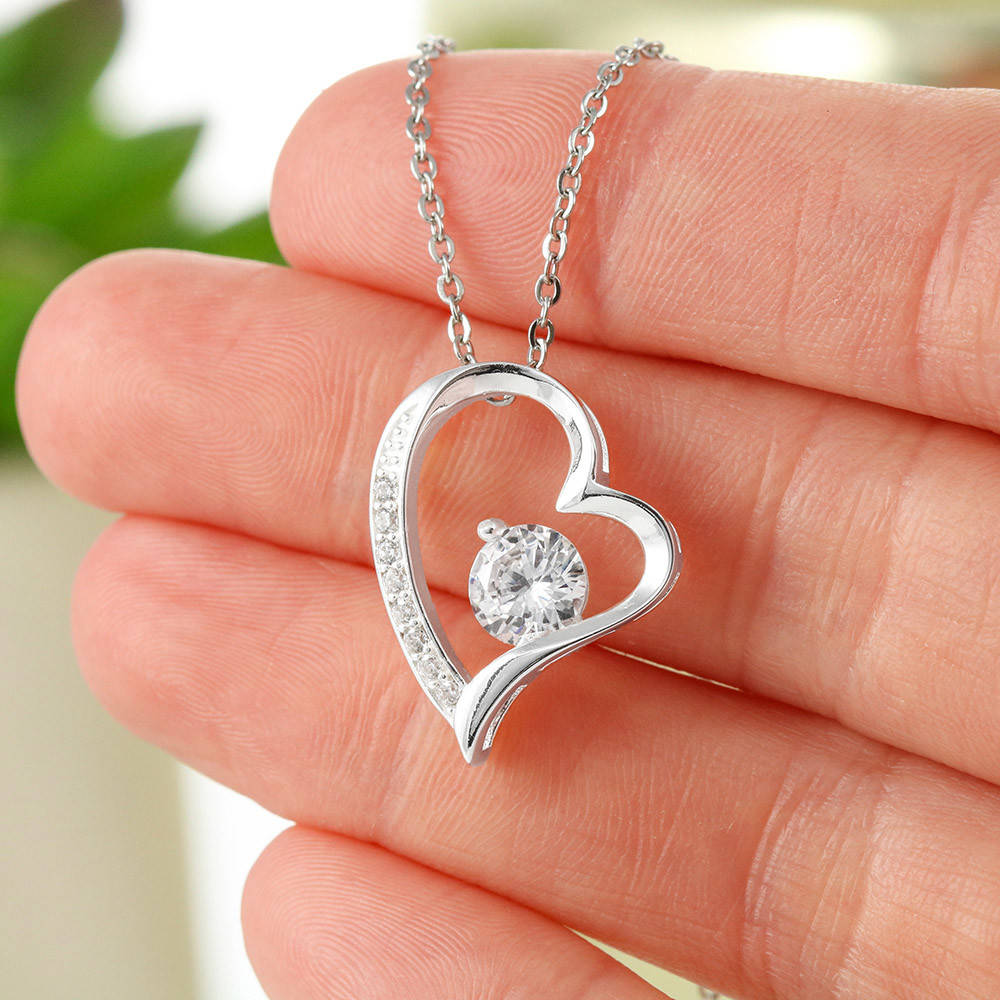 To My Mom - I Love You Heart Necklace