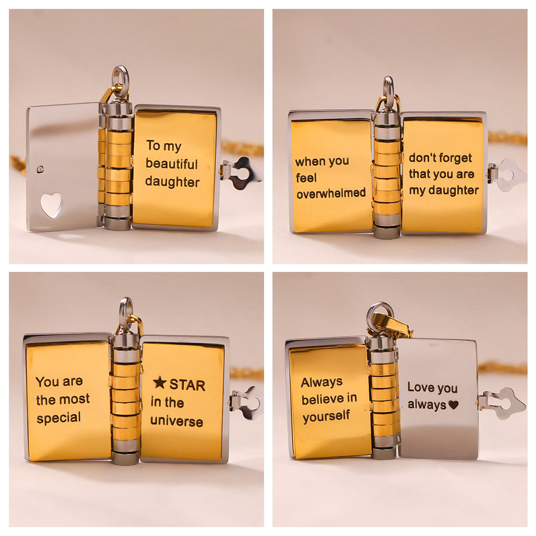 For Daughter - Star In The Universe Book Necklace