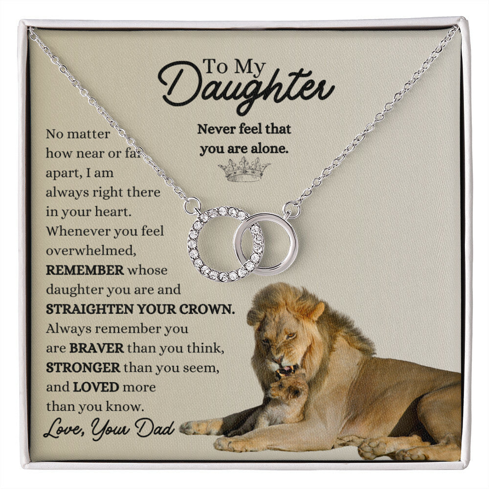 To My Daughter – Always Remember You Are Loved, Inspirational Necklace from Dad