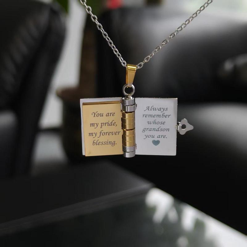 Book Necklace for grandson