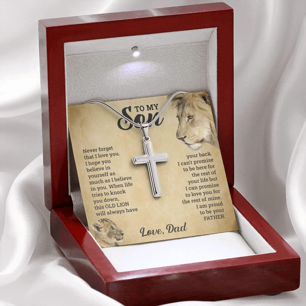 To My Son, Believe in yourself  - Cross Necklace
