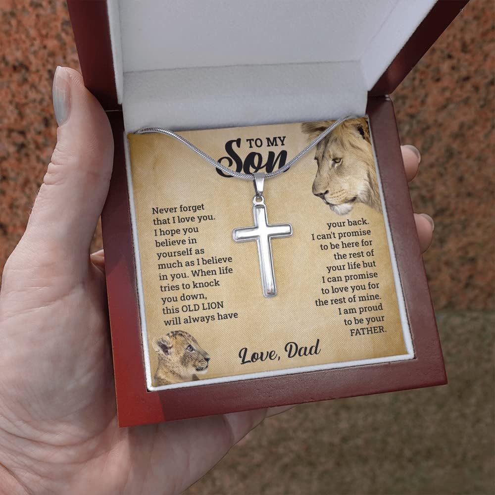 To My Son, Believe in yourself  - Cross Necklace