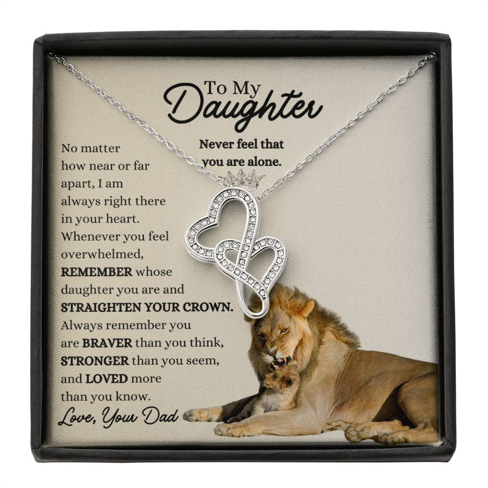 To My Daughter – Always Remember You Are Loved, Inspirational Necklace from Dad