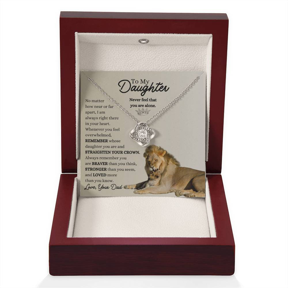 To My Daughter – Always Remember You Are Loved, Inspirational Necklace from Dad