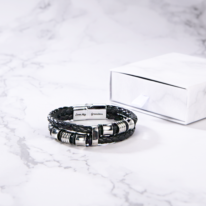 To My Grandson, I Will Always Be With You Bracelet