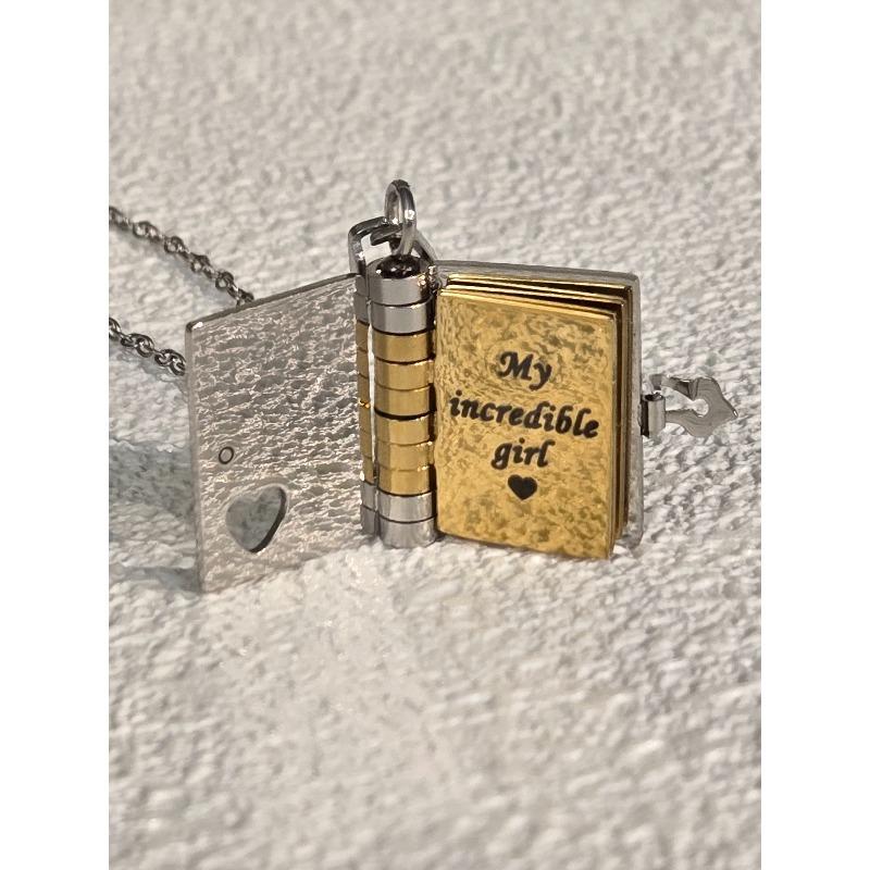 Daughter and Girl Book Necklace - A Treasured Gift for Daughters, Granddaughters, and Nieces. Ideal for Birthdays, Graduations, and Christmas. A Gift that Expresses Love.