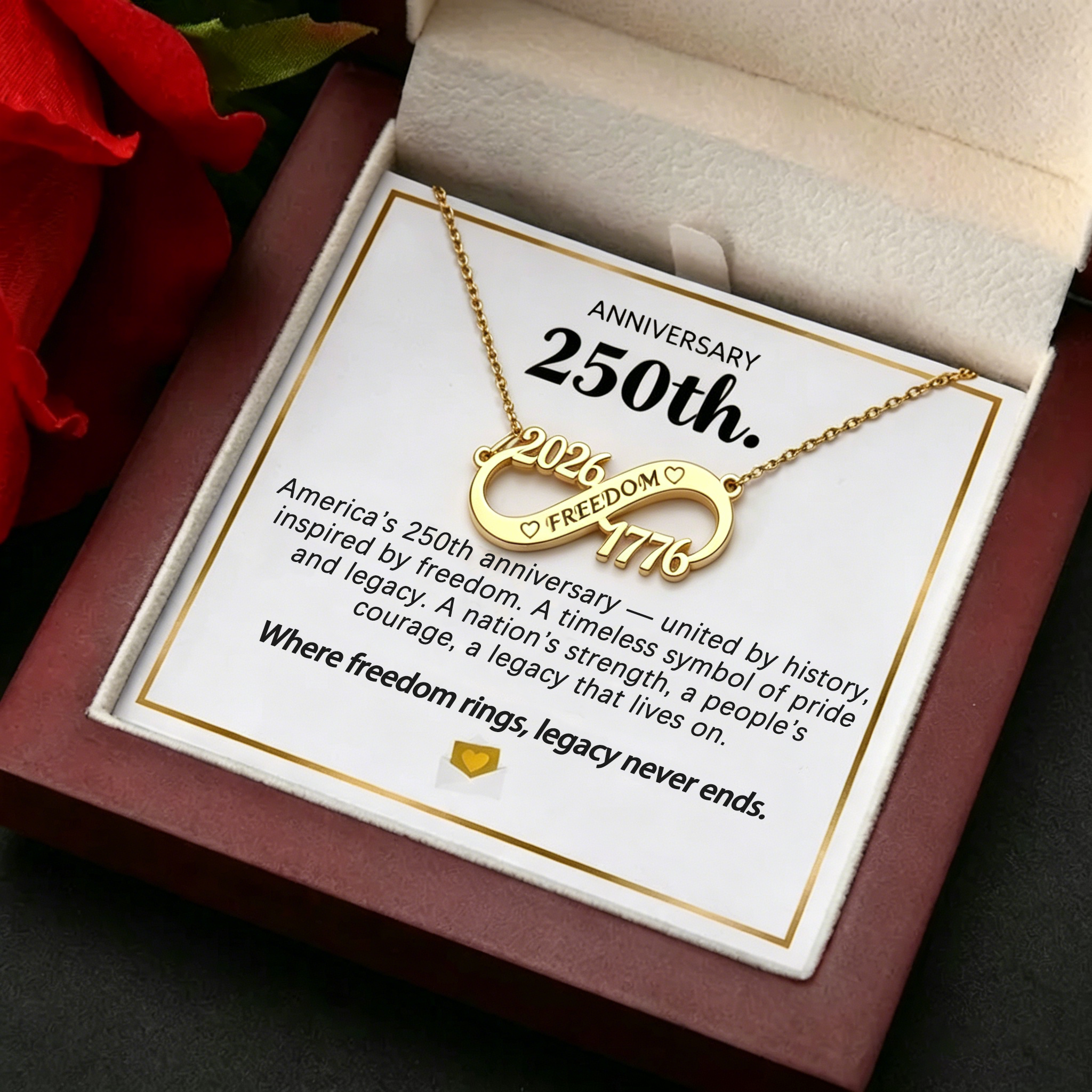 250th Anniversary Infinity Necklaces