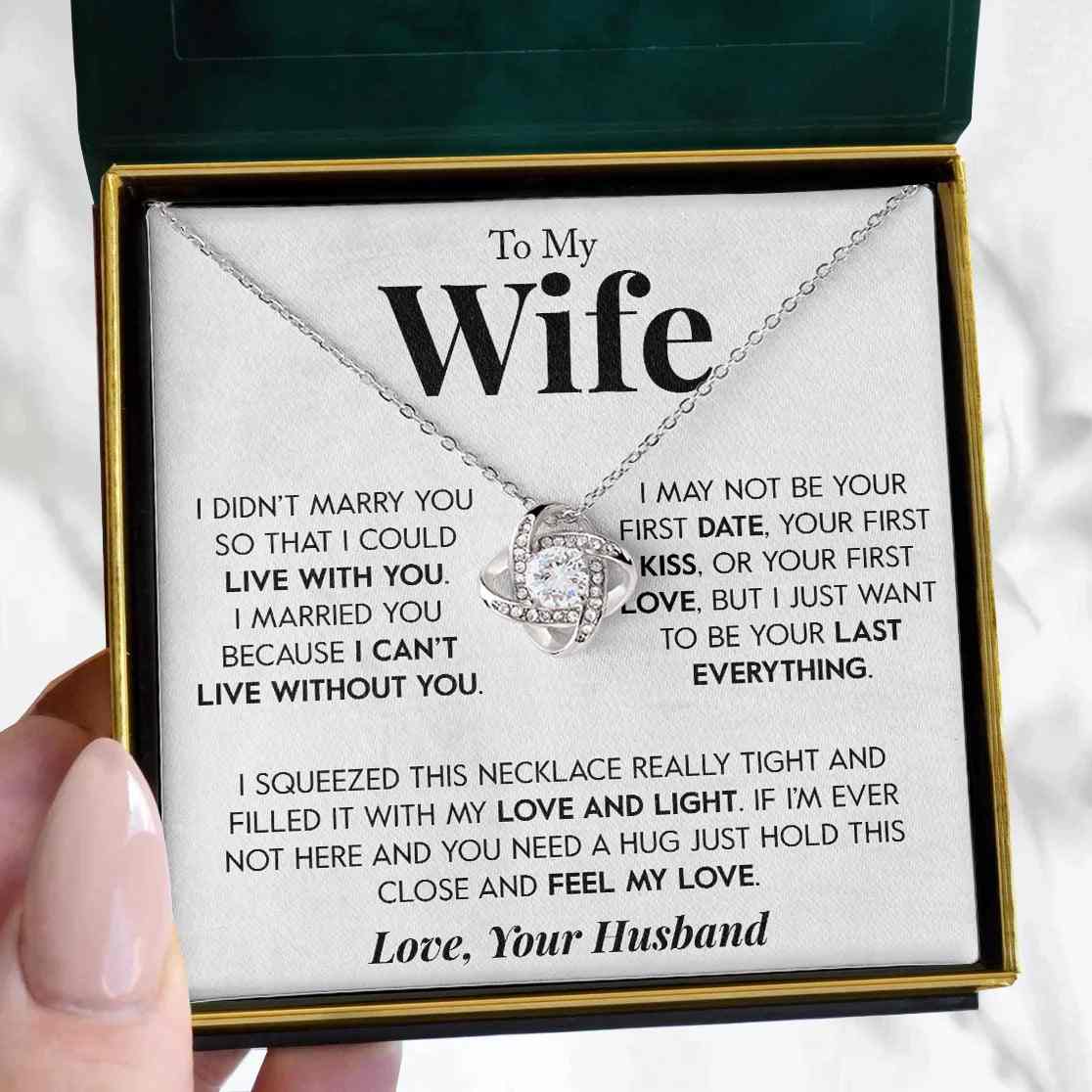 To My Wife | "Last Everything" | Love Knot Necklace