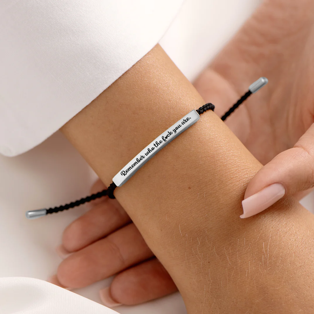 Remember Who You Are - Motivational Bracelet - Gold