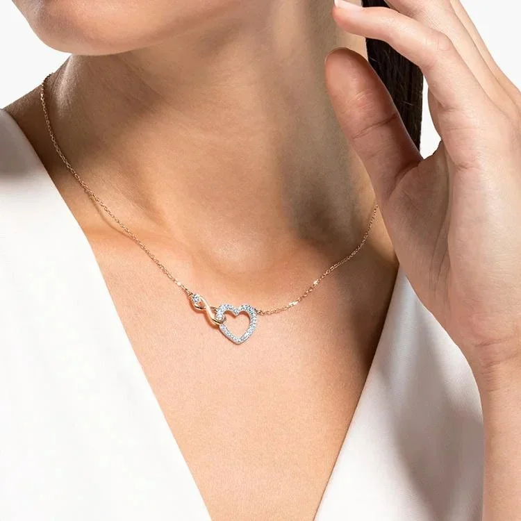 For Granddaughter - I Love You Forever & Always Infinity Heart Necklace