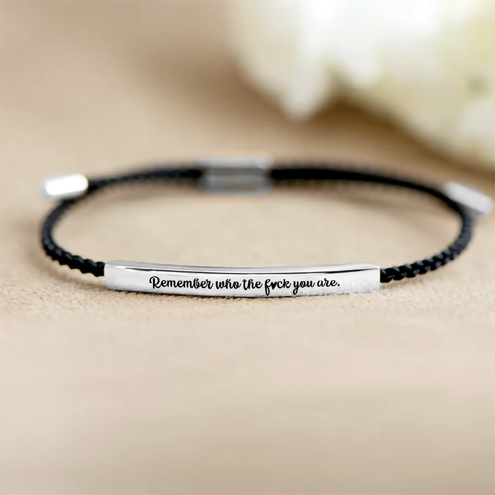 Remember Who You Are - Motivational Bracelet - Gold