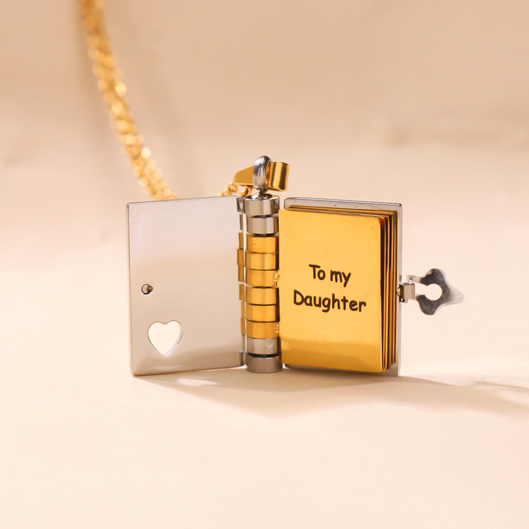 For Daughter - I'm Always With You Book Necklace