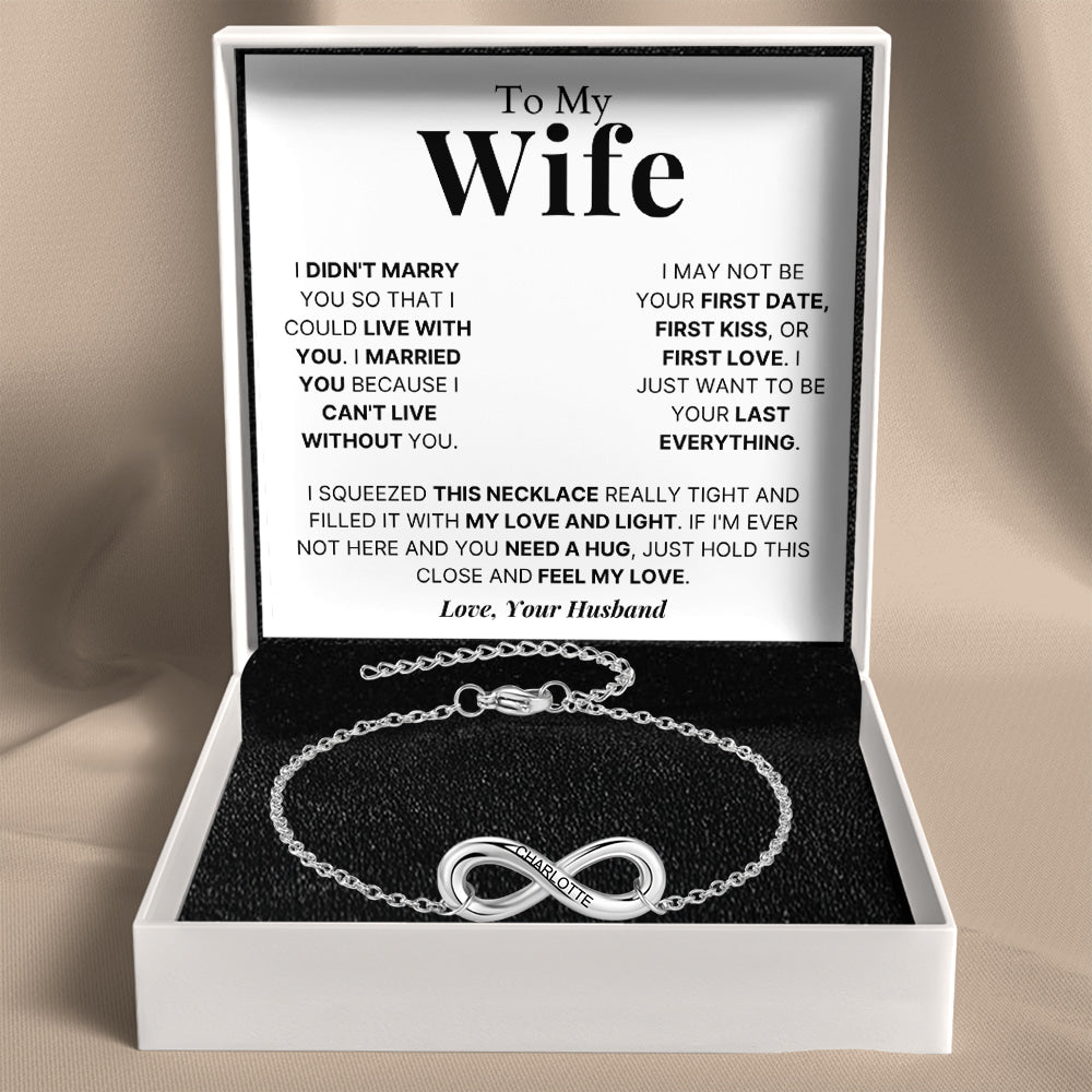 Infinity Name Bracelet for Wife