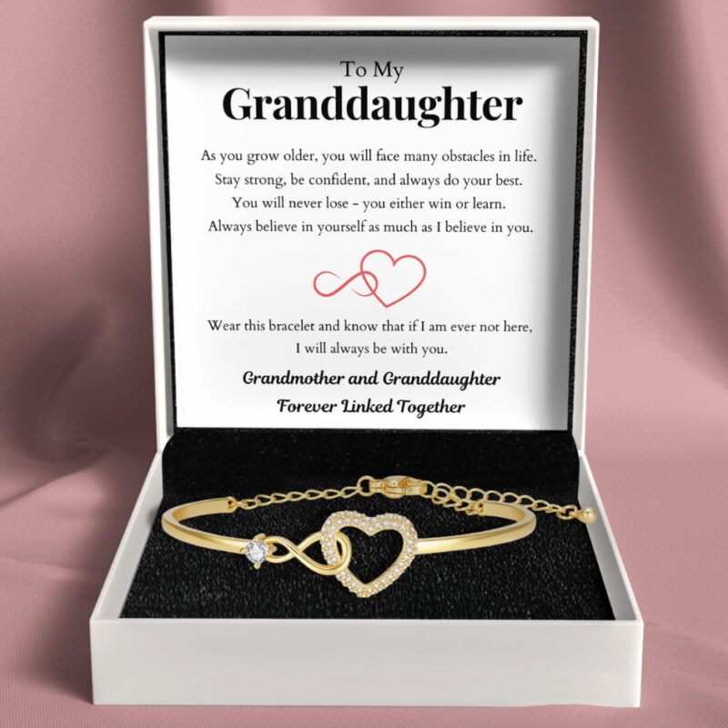 To My Granddaughter – Infinity Heart Bracelet