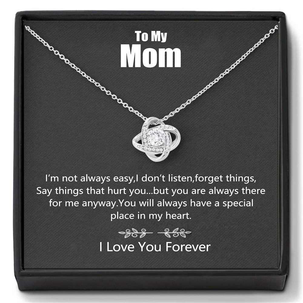 Four-Leaf Clover Necklace Hollow Light Luxury Niche Design Mother's Day Gift Clavicle Chain Light Box Set