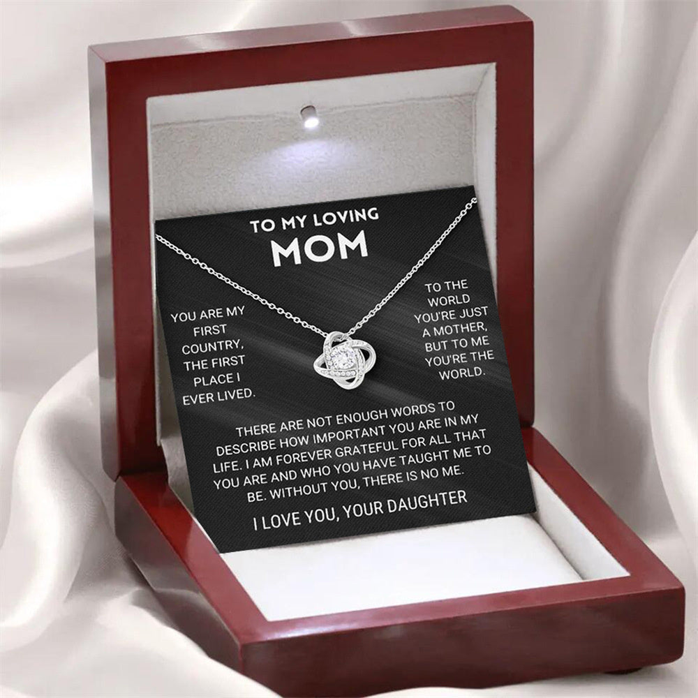 Four-Leaf Clover Necklace Hollow Light Luxury Niche Design Mother's Day Gift Clavicle Chain Light Box Set
