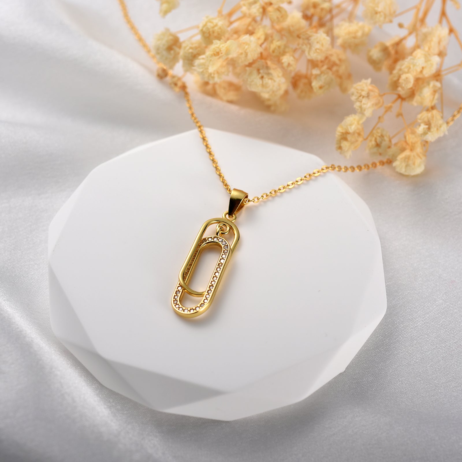 Mom & Daughter Forever Linked Necklace with Luxury LED Box