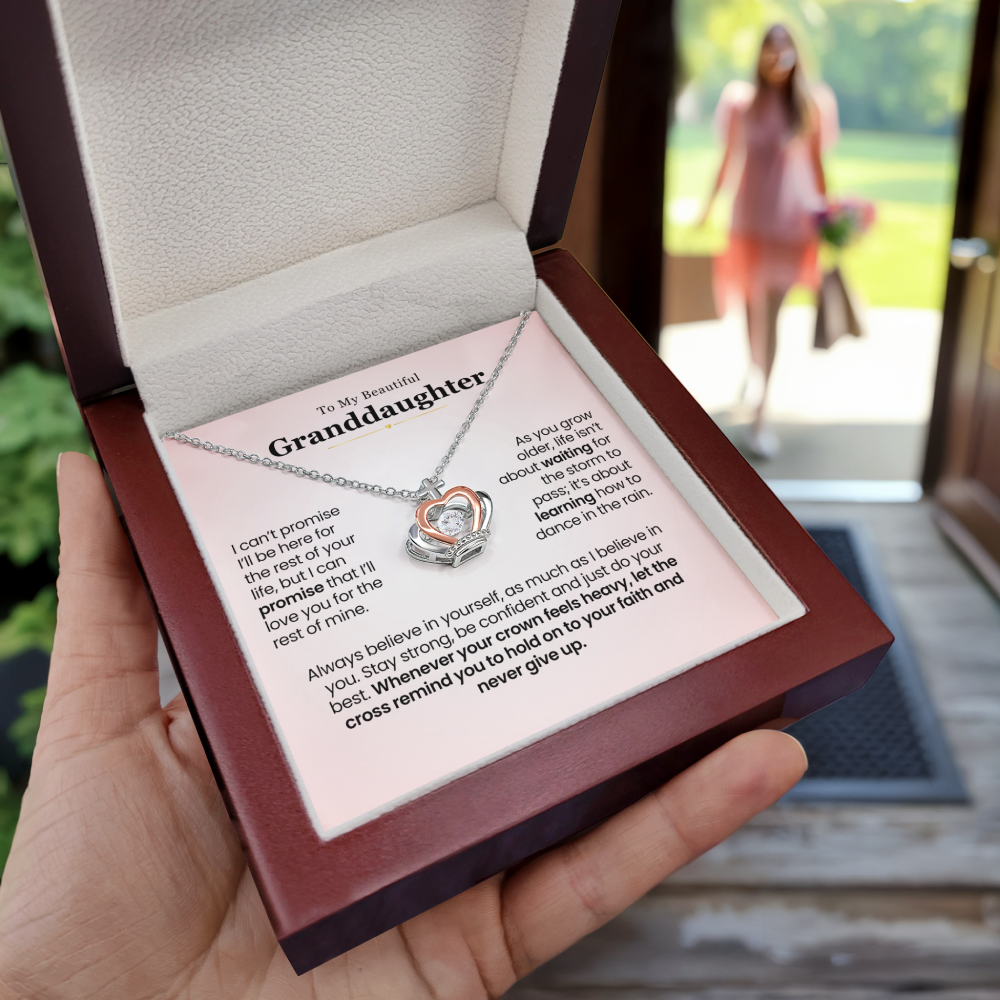 To My Granddaughter, Believe - Crown Pendant Necklace (GD107)