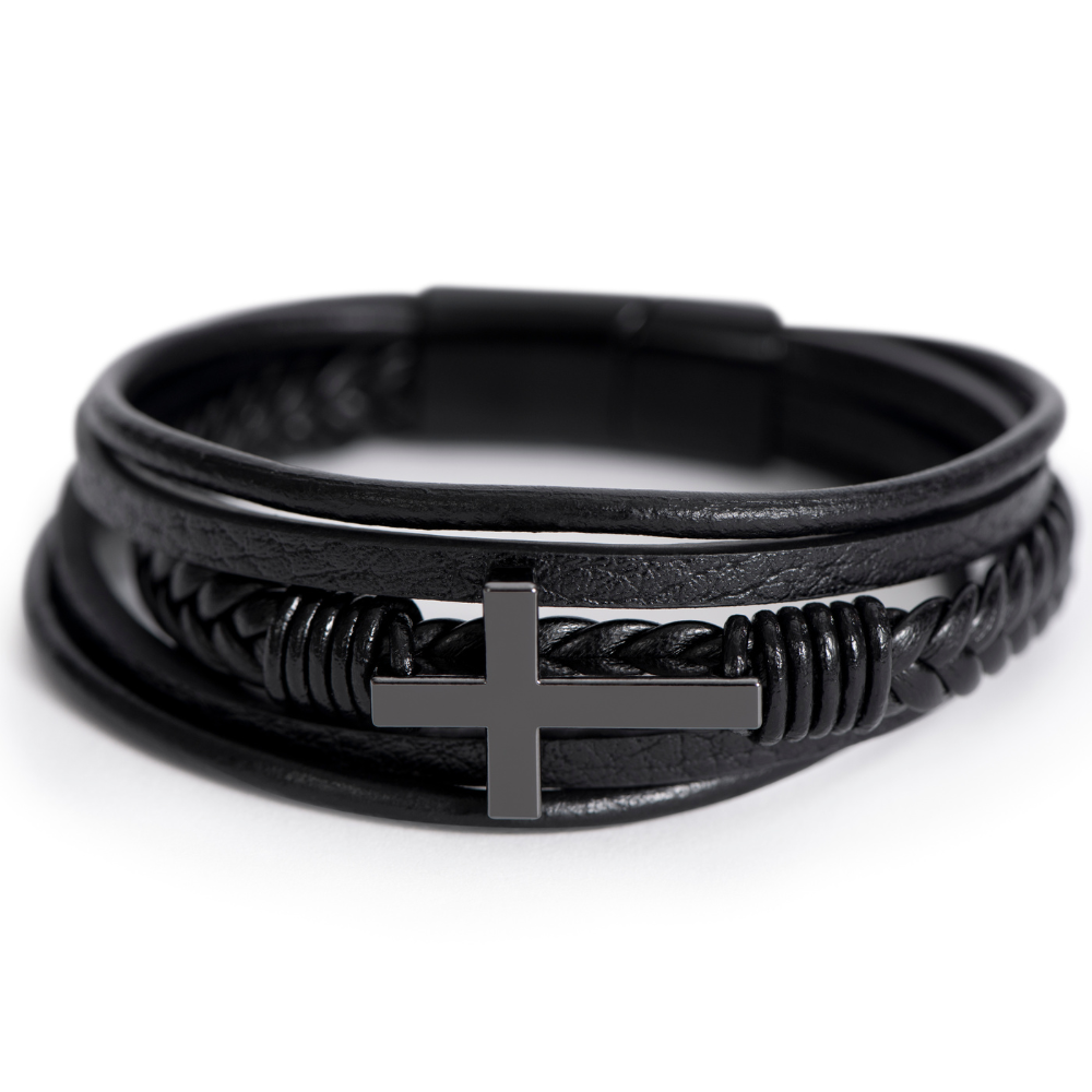 To My Grandson, Piece Of Me - Cross Bracelet (GS87)