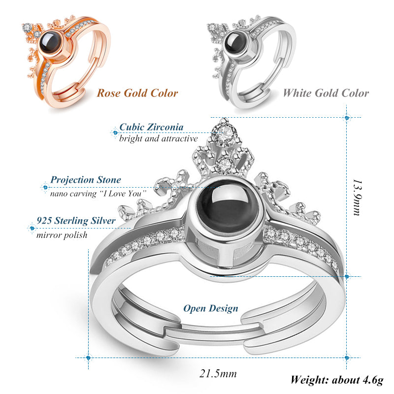100 LANGUAGES "I LOVE YOU" RING, Necklace