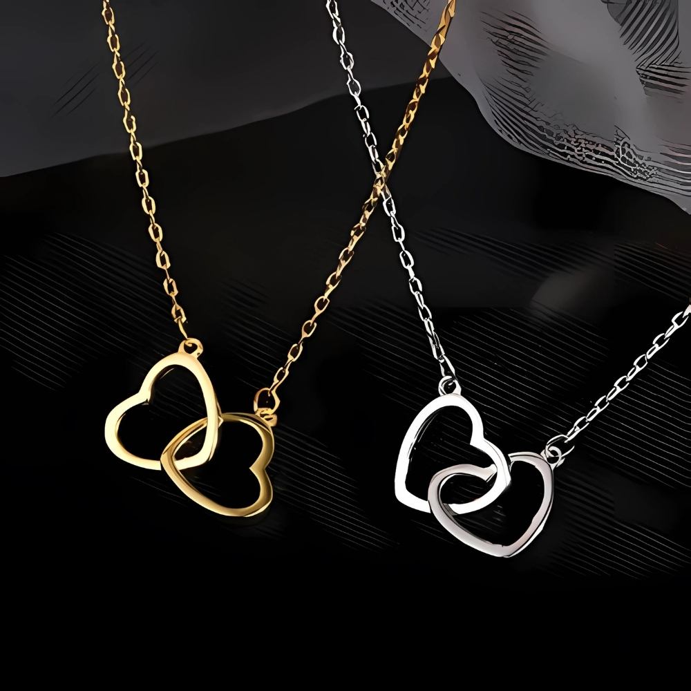 To My Daughter – Interlocking Hearts Name Necklace