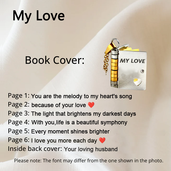 For love - My love book necklace