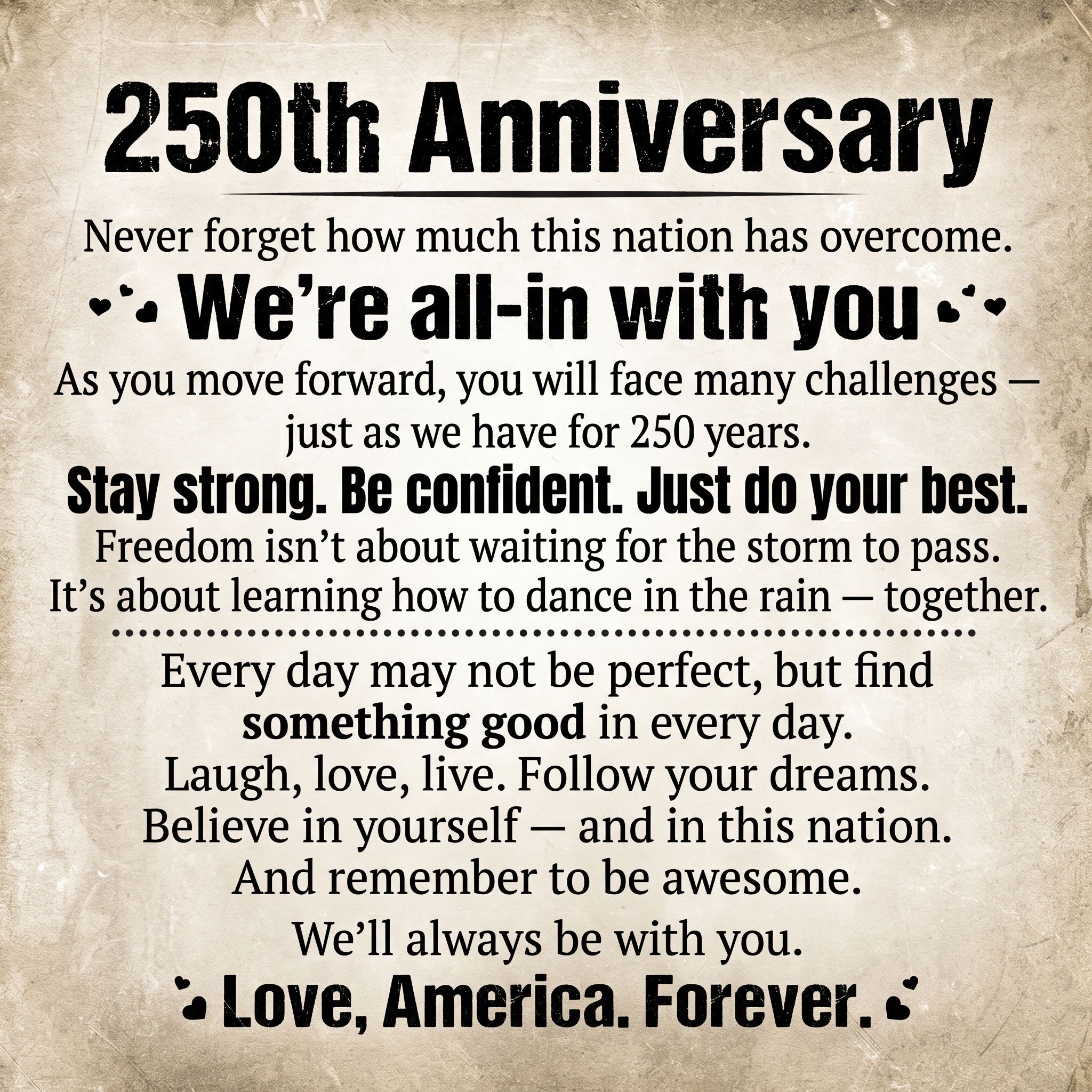 250th Anniversary Freedom Bracelet
