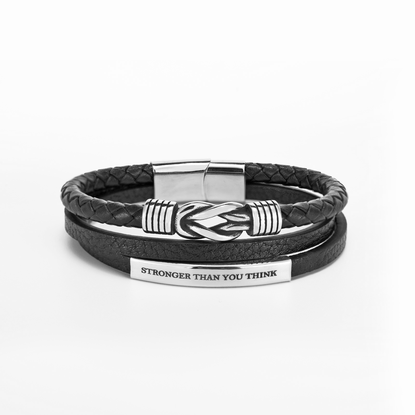 Stronger Than You Think - Personalized Knot Bracelet for Son