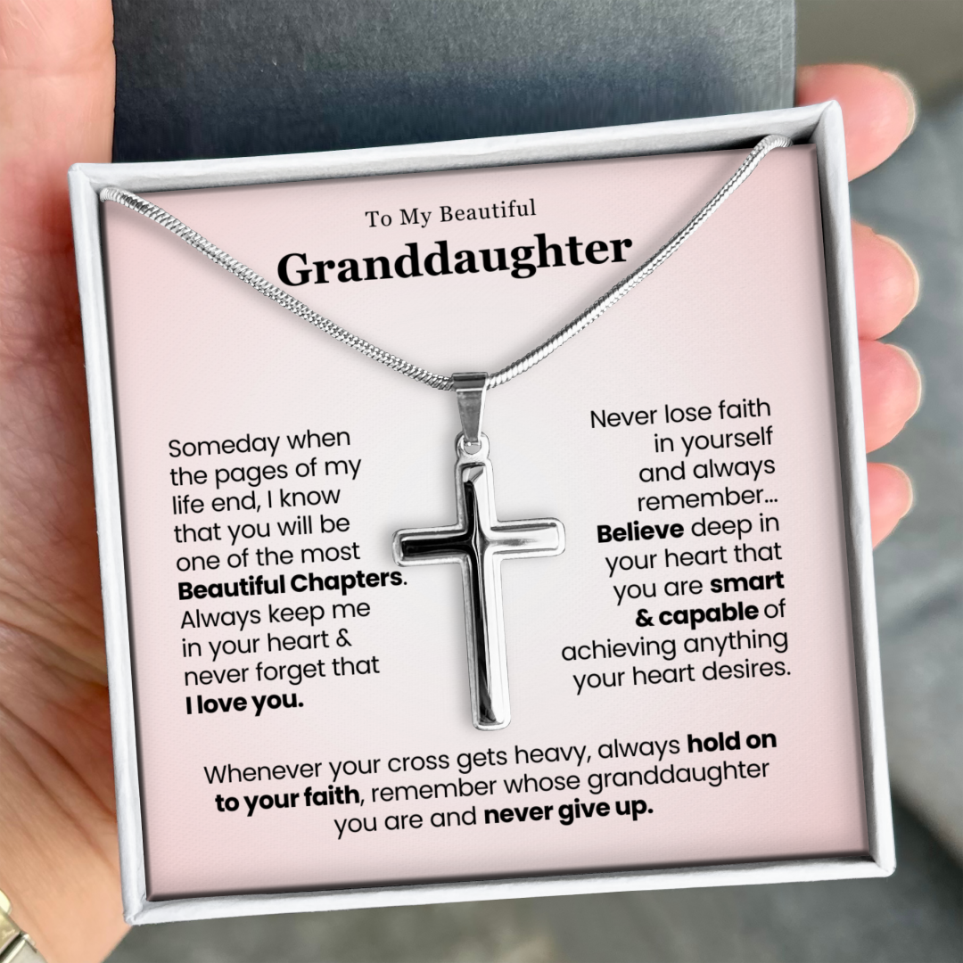 To My Granddaughter - Cross Necklace (GD105)