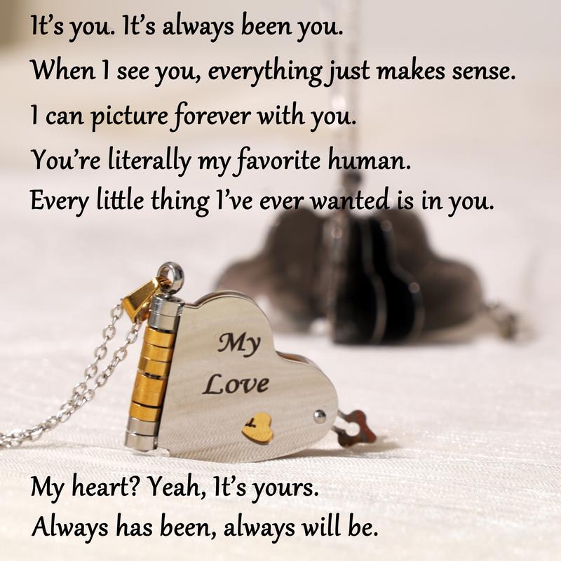 My Love Heart Book Necklace - Meaningful Gift