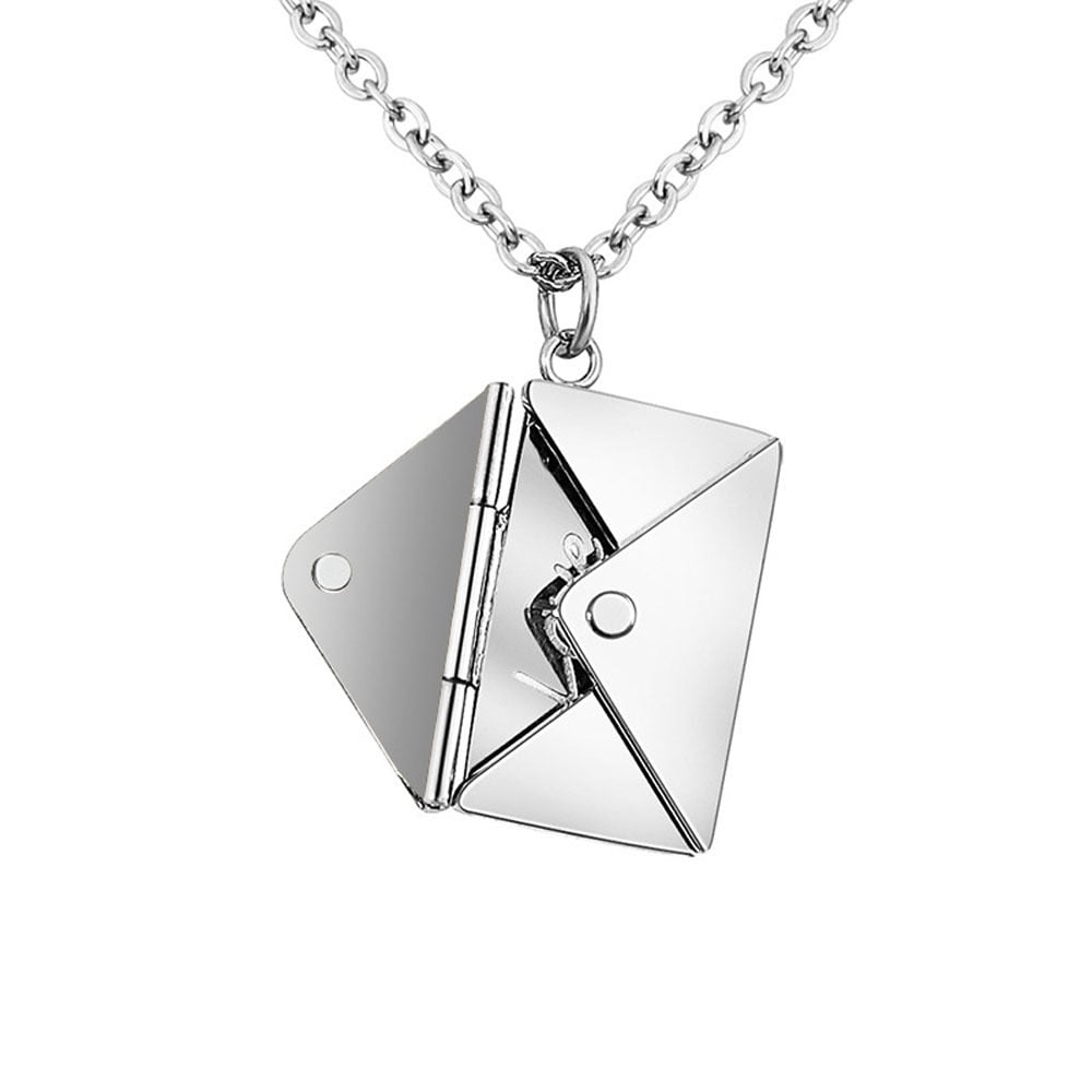 Custom Love Photo Letter Envelope Necklace