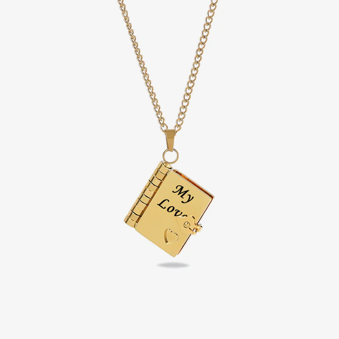 For Love - My Love Book Necklace