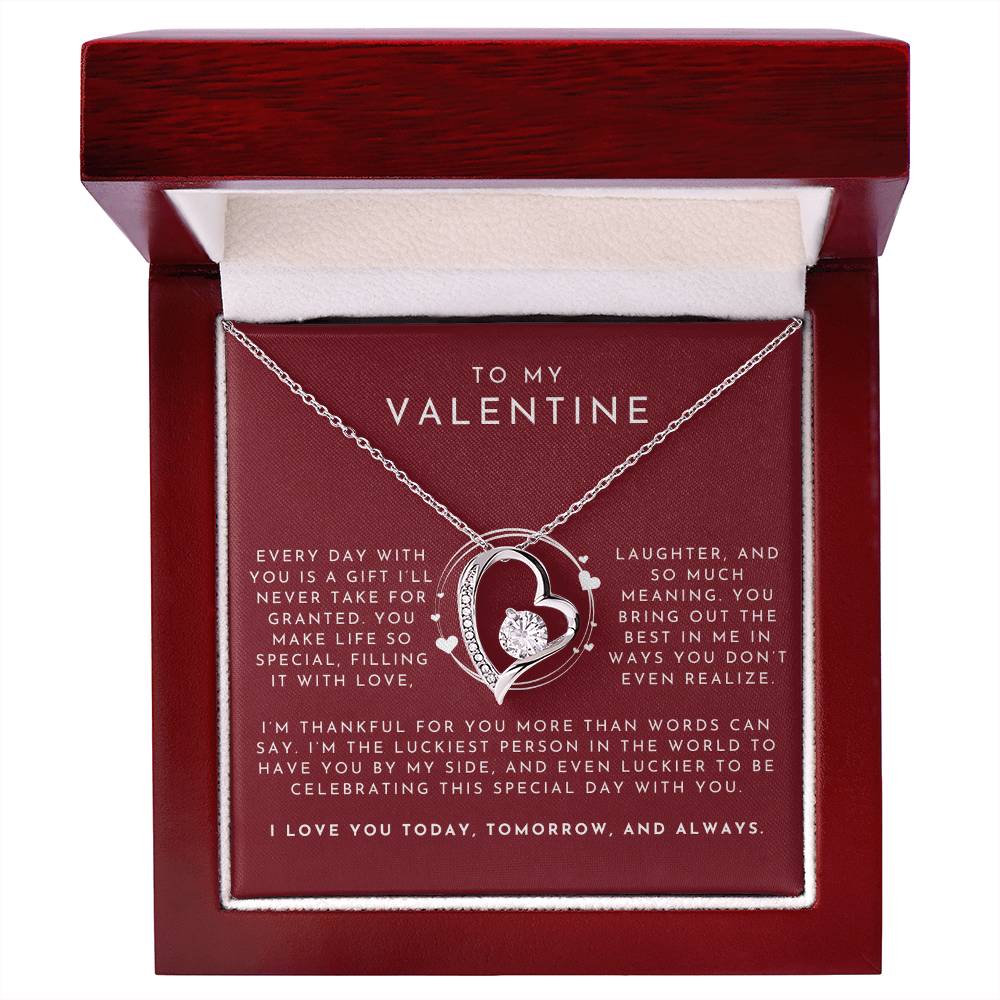 To My Valentine Heart Necklace