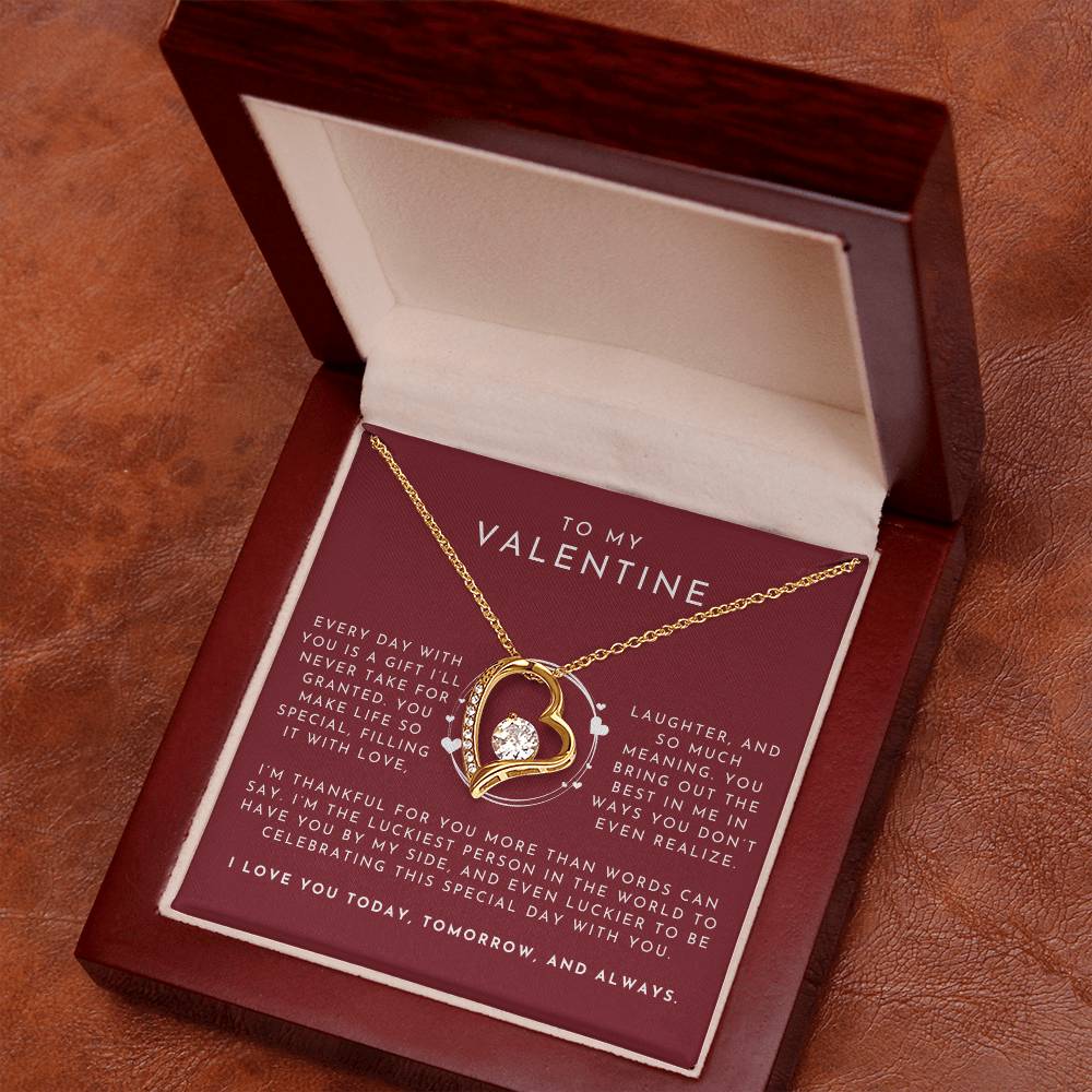 To My Valentine Heart Necklace