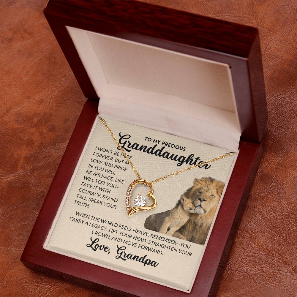 Forever Love Necklace - To My Granddaughter, From Grandpa